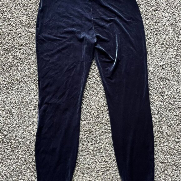 J Crew Leggings Womens XL Navy Blue Velvet Loungewear - Picture 5 of 5